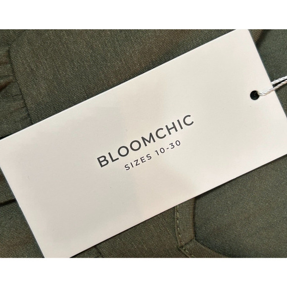 BloomChic Faux Wrap T-Shirt Women's Plus 18-20 Mauve Cut Out Stretch Half Sleeve - Picture 7 of 10